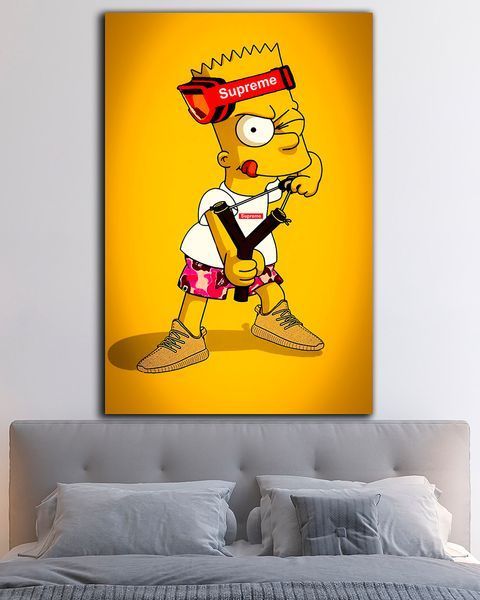 Картина на подарунок - Bart Simpson Supreme - 80х120 см