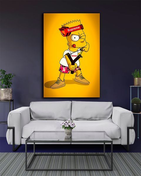 Картина на подарунок - Bart Simpson Supreme - 80х120 см