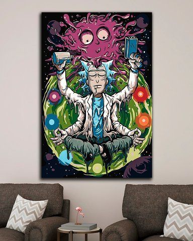 Картина на подарок - Rick Sanchez Теория Спокойствия - 60х90 см