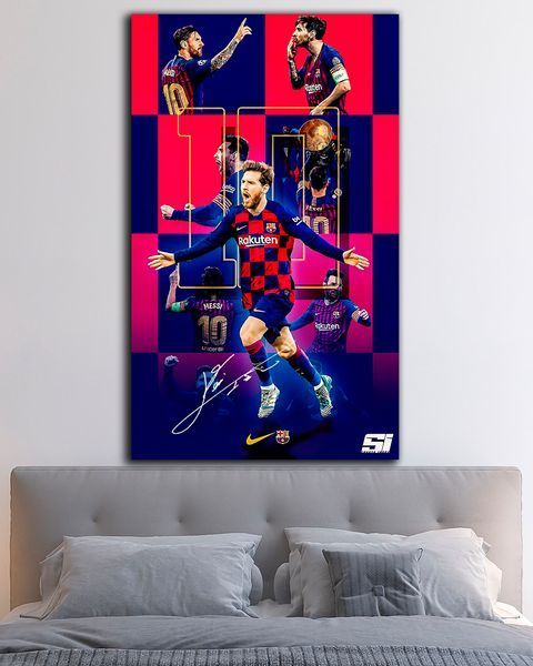 Картина с футболистом - Messi 10 - 30х50 см