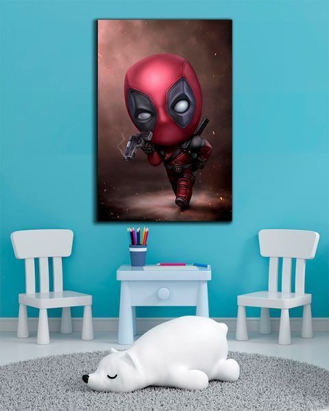 Картина на холсте Deadpool Small для детской комнаты - 40х60 см