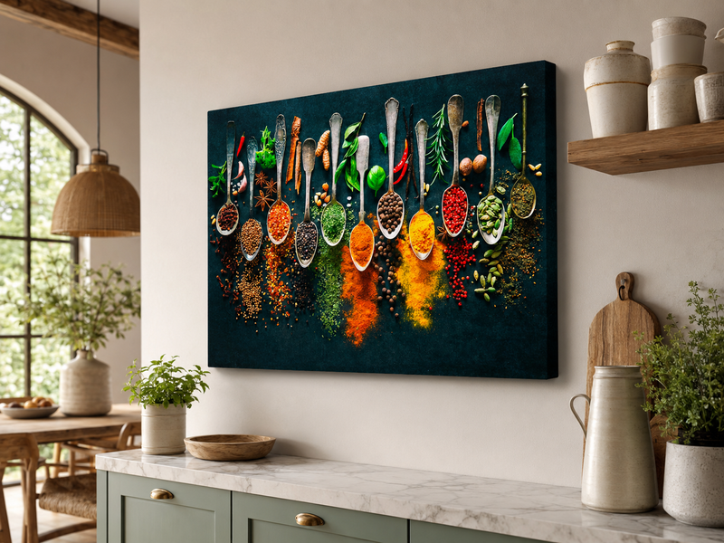 Картина для кухни - специи - 30х40 см
