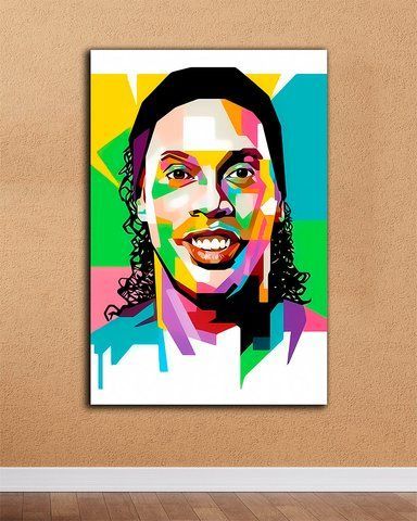 Картина з футболістом - Ronaldinho Art - 40х60 см