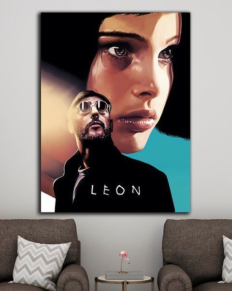 Картина с героями фильма - LEON - 30х40 см