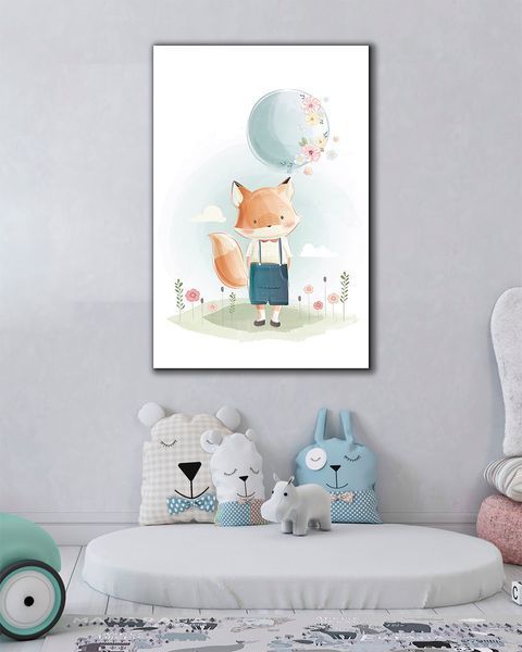 Картина для дитячої кімнату - Fox Friend - 100х150 см