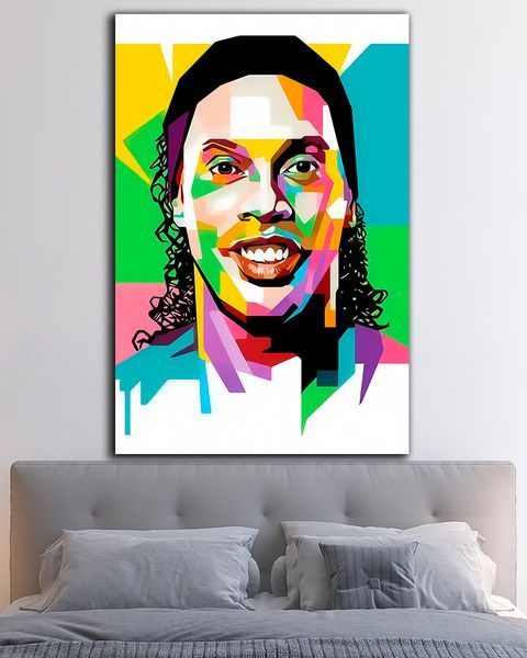 Картина с футболистом - Ronaldinho Art - 40х60 см