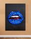 Картина з губами для інтер'єру - Blue Lips - 50х70 см MIX-649-0 фото 1