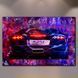 Картина з машиною - Lamborghini Hustle Power - 100х150 см