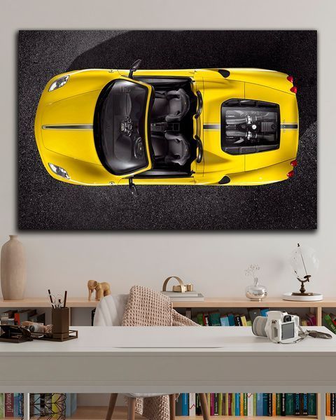 Картина с машиной - Ferrari Yellow Dream - 40х60 см