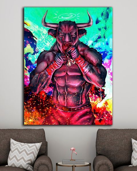 Картина - Bulls Boxer - 90х120 см
