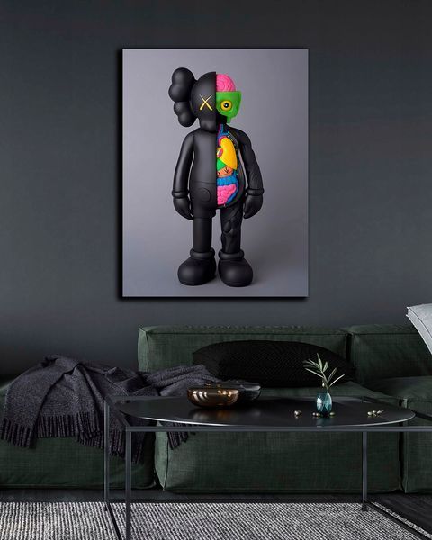 Картина на холсте KAWS Classic для современного офиса и гостиной - 30х40 см