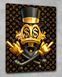 Картина Скрудж Макдак чорно-золота на полотні - Scrooge Black Gold - 30х40 см
