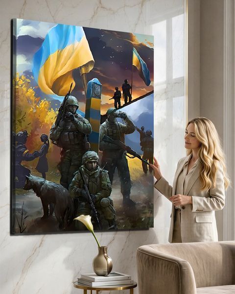 Патриотическая картина - ЗСУ защитники Украины - 30x40 cm