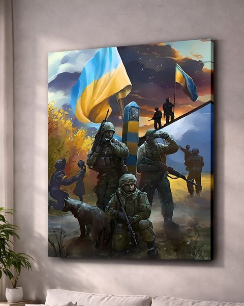 Патриотическая картина - ЗСУ защитники Украины - 30x40 cm