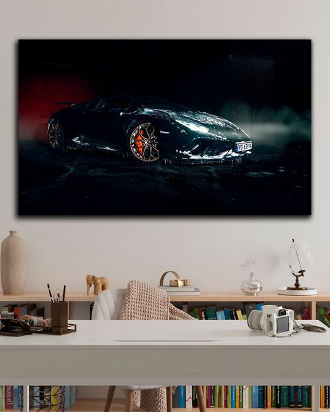 Картина для гостиной с суперкаром Lamborghini.