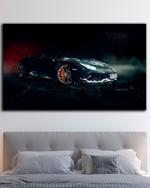 Картина "Lamborghini Black Frost" для автосалона.