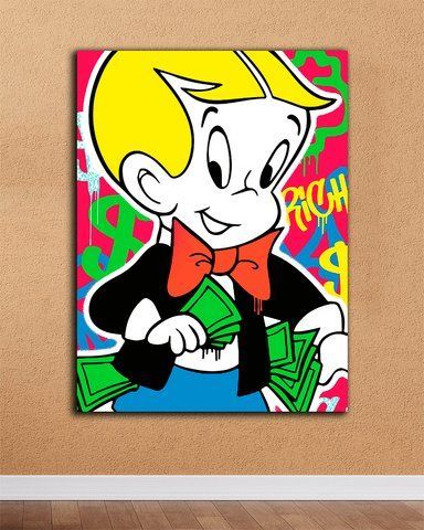 Денежная картина на холсте для офиса и кабинета "Richie Rich ART" 50х70 см