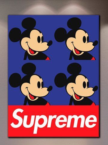 Картина для офиса - Supreme Mickey - 60х80 см