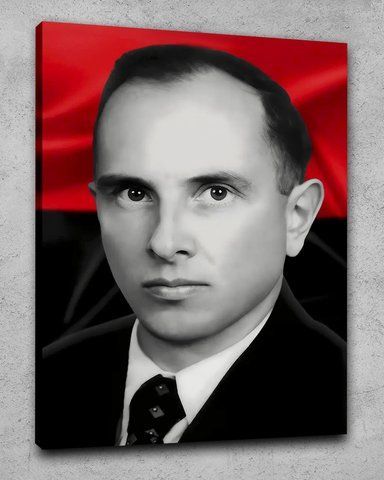 Патриотическая картина - Степан Бандера - 50х70 см