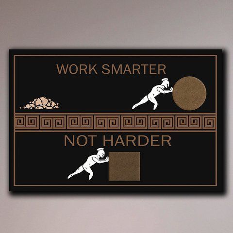 Мотивационная картина для офиса - Work Smarter - 60х90 см