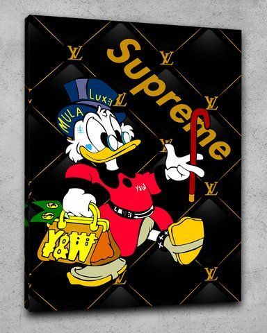 Картина со Скруджем Макдаком - &laquo;Scrooge Supreme x Louis Vuitton&raquo; - 50х70 см