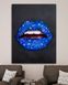Картина з губами для інтер'єру - Blue Lips - 60х80 см MIX-649-1 фото 1