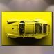 Картина з авто Porsche 911 Yellow Dream - Декор для дому та гаража - 40х60 см
