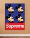 Поп арт картина на полотні для сучасного інтер'єру "Supreme Mickey" 50х70 см MIX-011-0 фото 1