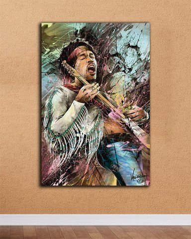 Картина на подарунок - Jimi Hendrix Art - 40х60 см