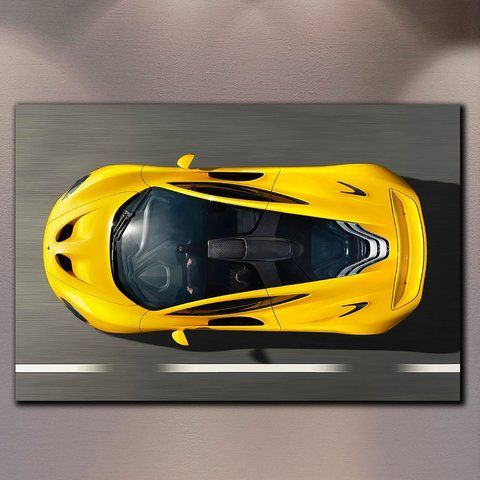 Картина з машиною - McLaren Yellow Dream - 100х150 см