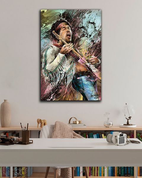 Картина на подарунок - Jimi Hendrix Art - 40х60 см