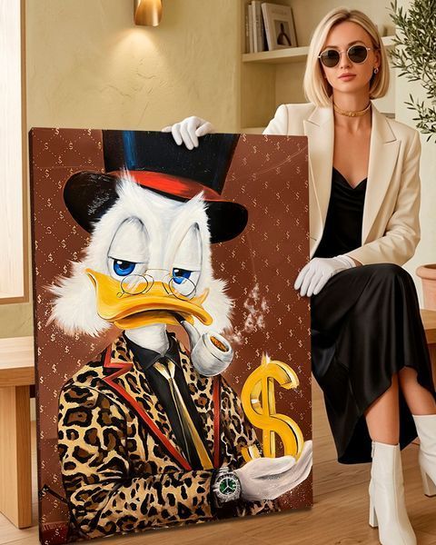 Мотиваційна картина в офіс або кабінет - &laquo;Scrooge Golden Dollar&raquo; - 40х60 см