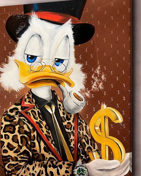 Мотиваційна картина в офіс або кабінет - &laquo;Scrooge Golden Dollar&raquo; - 40х60 см