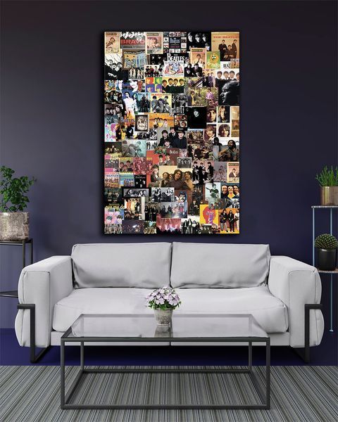 Картина на подарок - The Beatles Wall- 40х60 см