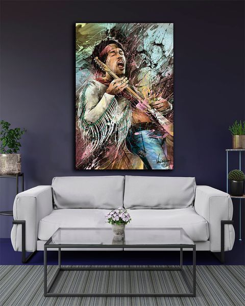 Картина на подарунок - Jimi Hendrix Art - 40х60 см