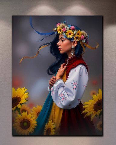 Патриотическая картина - Эмоции Украины - 60х80 см