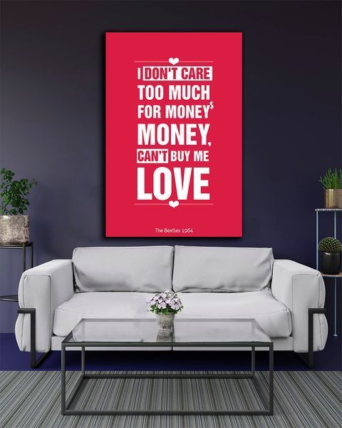 Картина на подарунок - The Beatles Don't Care For Money- 40х60 см