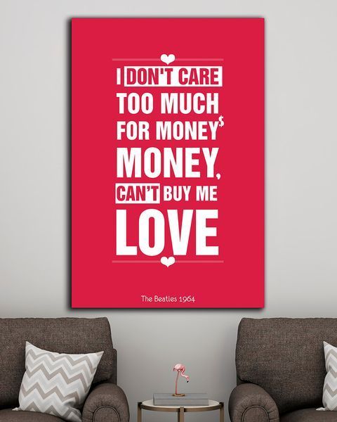 Картина на подарунок - The Beatles Don't Care For Money- 40х60 см