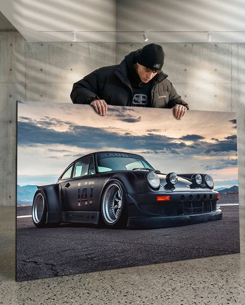 Картина зі спортивним автомобілем Porsche - &laquo;Porsche Black&raquo; - 40х60 см