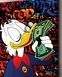 Картина со Скруджем Макдаком и деньгами на фоне граффити - &laquo;Scrooge Money Kiss&raquo; - 30х40 см MIX-602 фото 2