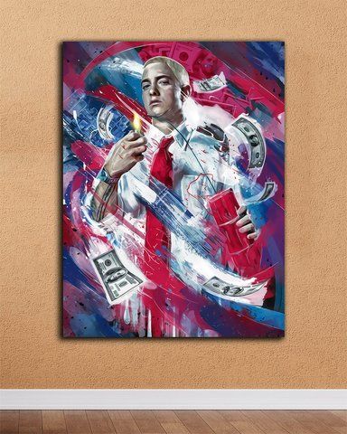 Картина з реп виконавцем - Eminem ART - 30х40 см