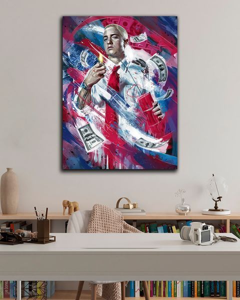 Картина с рэп исполнителем - Eminem ART - 30х40 см