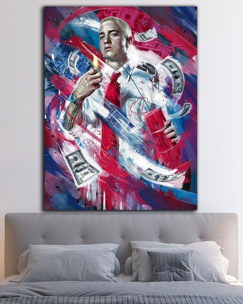 Картина с рэп исполнителем - Eminem ART - 30х40 см