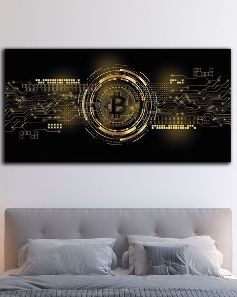 Картина для бизнес-интерьера с крипто-тематикой.