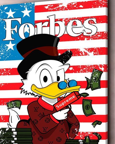 Мотивационная картина в офис или кабинет - &laquo;Scrooge American Forbes&raquo; - 30х40 см