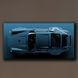 Картина з авто Porsche 911 Blue Dream - Декор для дому та гаража - 50х100 см